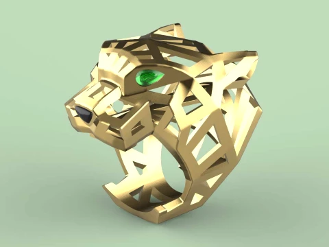 Ring Panther 3D Print Model