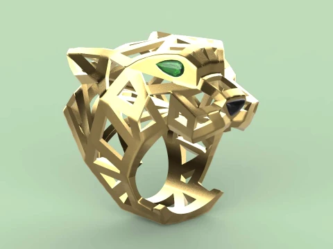 Ring Panther 3D Print Model