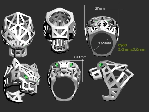 Ring Panther 3D Print Model