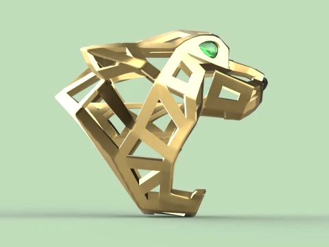Ring Panther 3D Print Model
