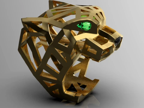 Ring Panther 3D Print Model