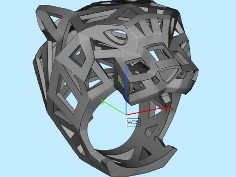 Ring Panther 3D Print Model