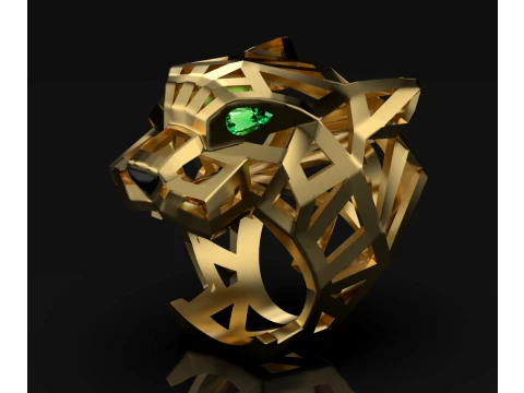 Ring Panther 3D Print Model