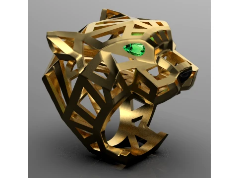 Ring Panther 3D Print Model