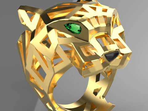 Ring Panther 3D Print Model