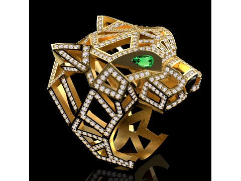Ring Panther 3D Print Model