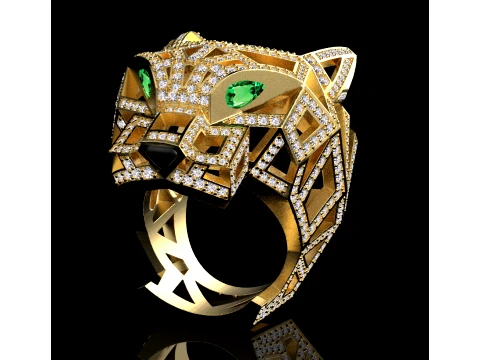 Ring Panther 3D Print Model