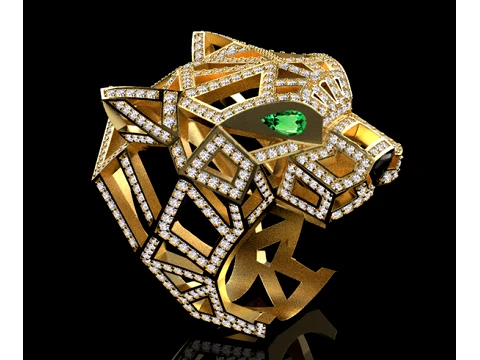 Ring Panther 3D Print Model
