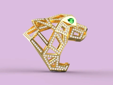 Ring Panther 3D Print Model