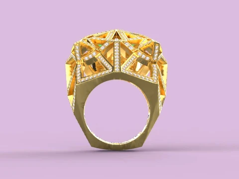 Ring Panther 3D Print Model