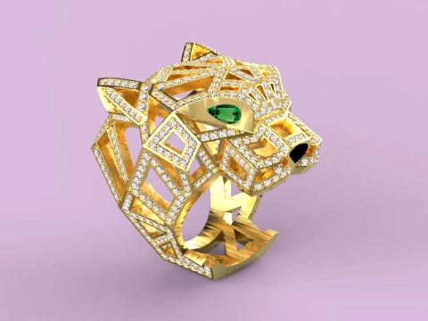 Ring Panther 3D Print Model