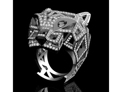 Ring Panther 3D Print Model