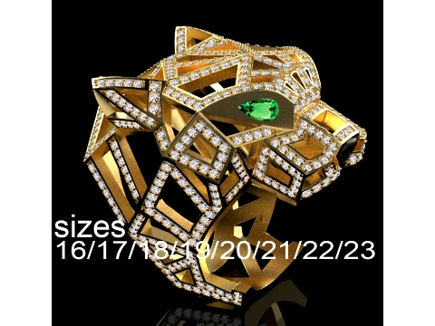 Ring Panther 3D Print Model