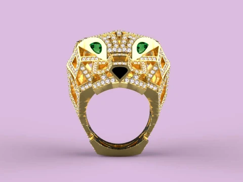 Ring Panther 3D Print Model