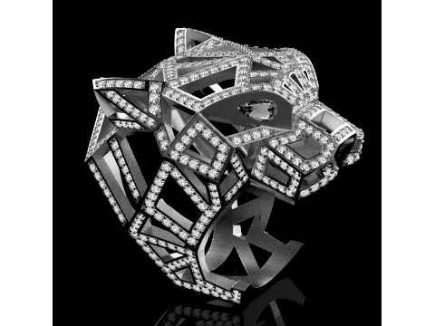Ring Panther 3D Print Model