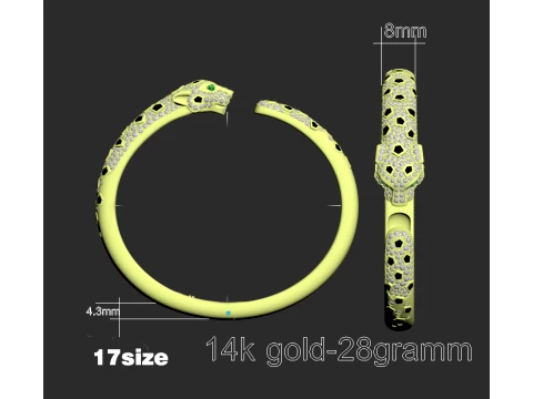 Bracelet panther 3D Print Model