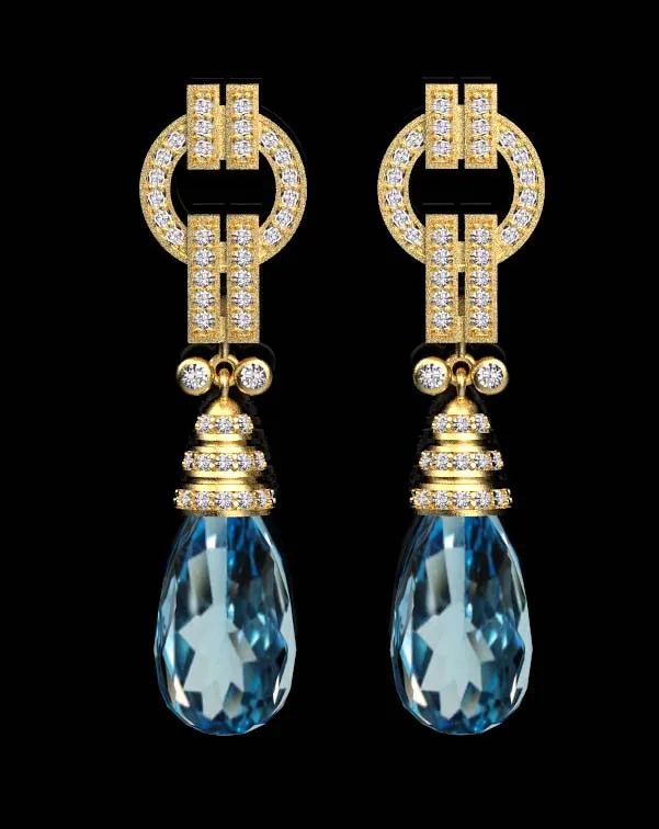 Earrings panther 3D Print Model .c4d .max .obj .3ds .fbx .stl .blend 