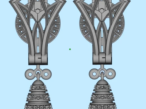 Earrings panther 3D Print Model
