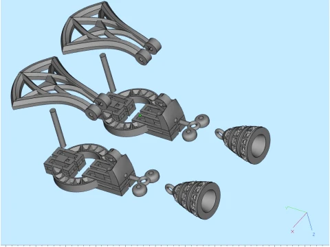 Earrings panther 3D Print Model