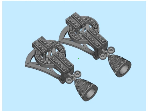 Earrings panther 3D Print Model