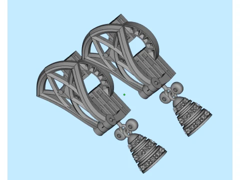 Earrings panther 3D Print Model