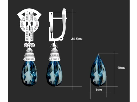 Earrings panther 3D Print Model