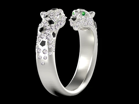 Ring Panther 3D Print Model