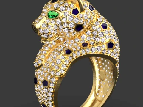 Ring Panther 3D Print Model