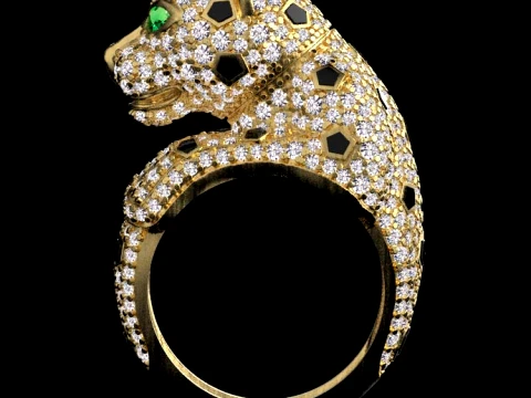 Ring Panther 3D Print Model