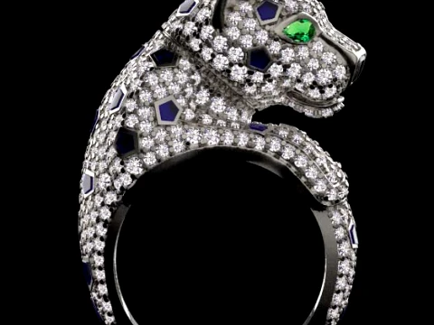 Ring Panther 3D Print Model