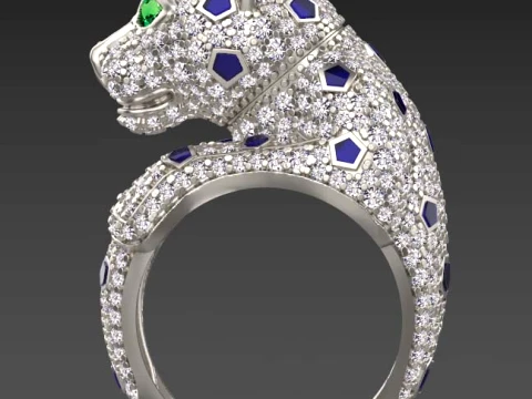 Ring Panther 3D Print Model