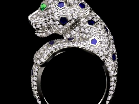 Ring Panther 3D Print Model