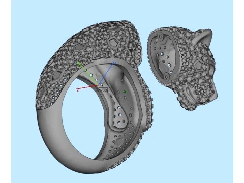 Ring Panther 3D Print Model