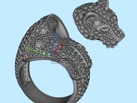 Ring Panther 3D Print Model