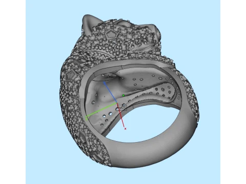 Ring Panther 3D Print Model