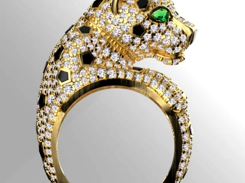 Ring Panther 3D Print Model