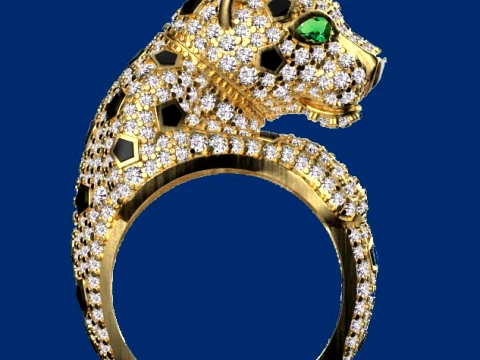 Ring Panther 3D Print Model