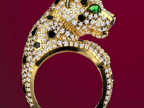Ring Panther 3D Print Model