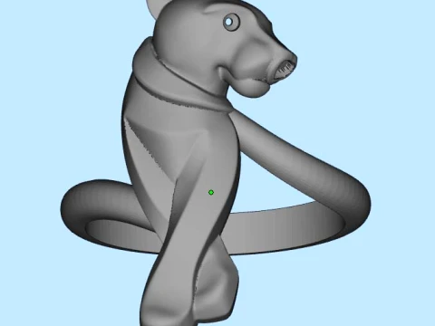 Earrings ring panther 3D Print Model