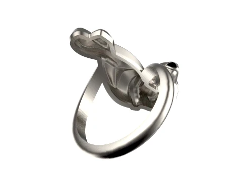 Earrings ring panther 3D Print Model