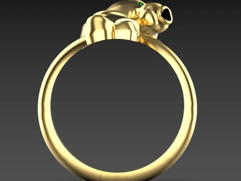 Earrings ring panther 3D Print Model