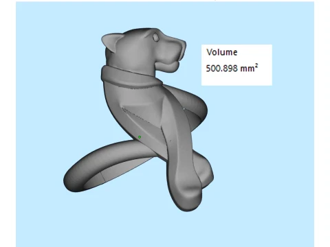 Earrings ring panther 3D Print Model