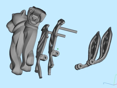 Earrings ring panther 3D Print Model