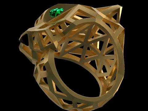 Ring Panther 3D Print Model