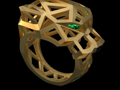 Ring Panther 3D Print Model