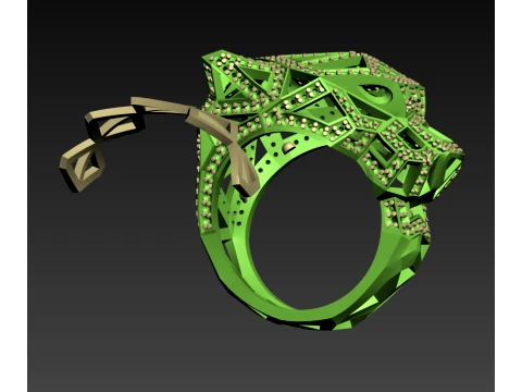 Ring Panther 3D Print Model