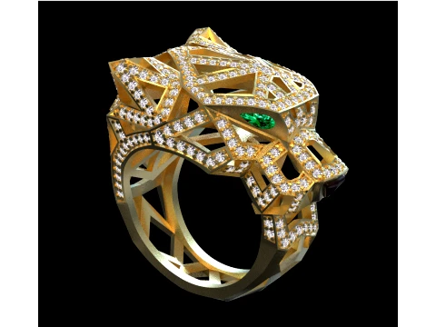 Ring Panther 3D Print Model