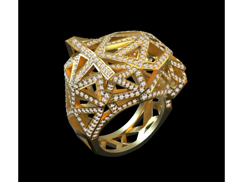 Ring Panther 3D Print Model