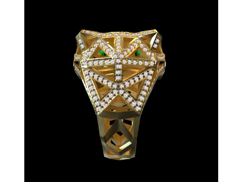 Ring Panther 3D Print Model