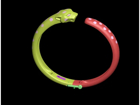 Bracelet panther 3D Print Model